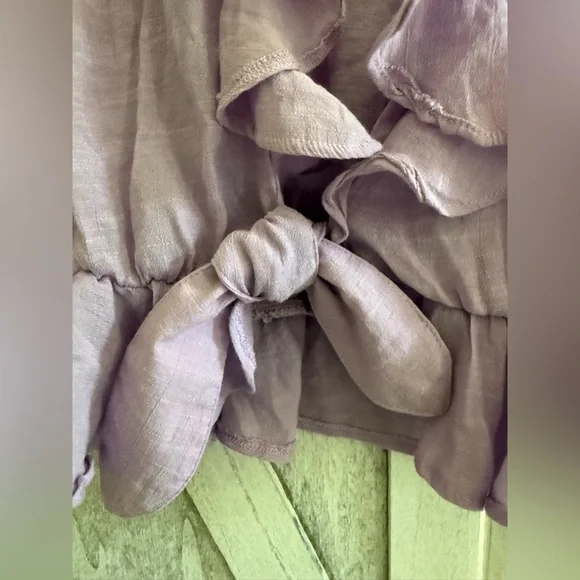 Lavender Ruffle Sleeveless Crop Top - Picture 5 of 13